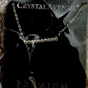 Cubic Zirconia Bar Necklace